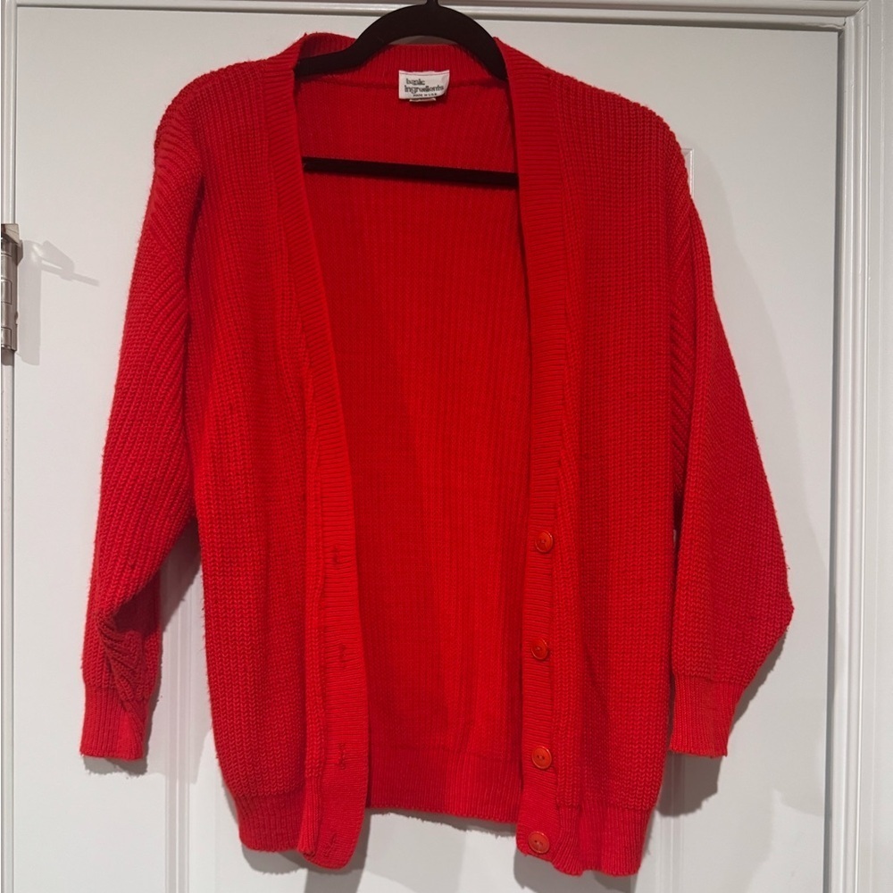 Red Women’s Vintage Cardigan